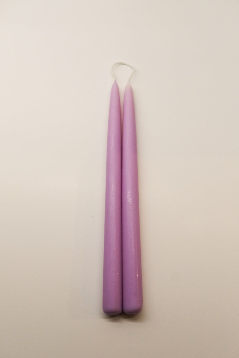 Paire de bougies artisanales violet